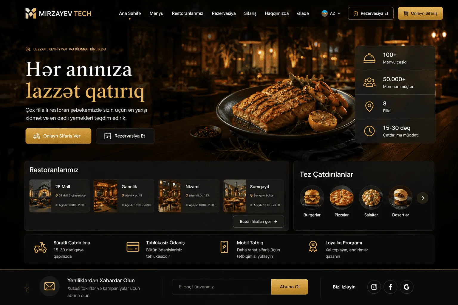 Restoran Veb Saytı