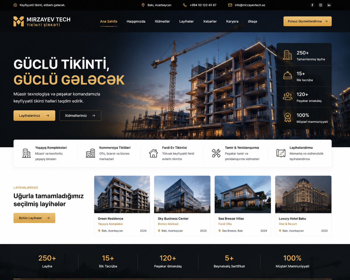 Tikinti Şirkəti Saytı